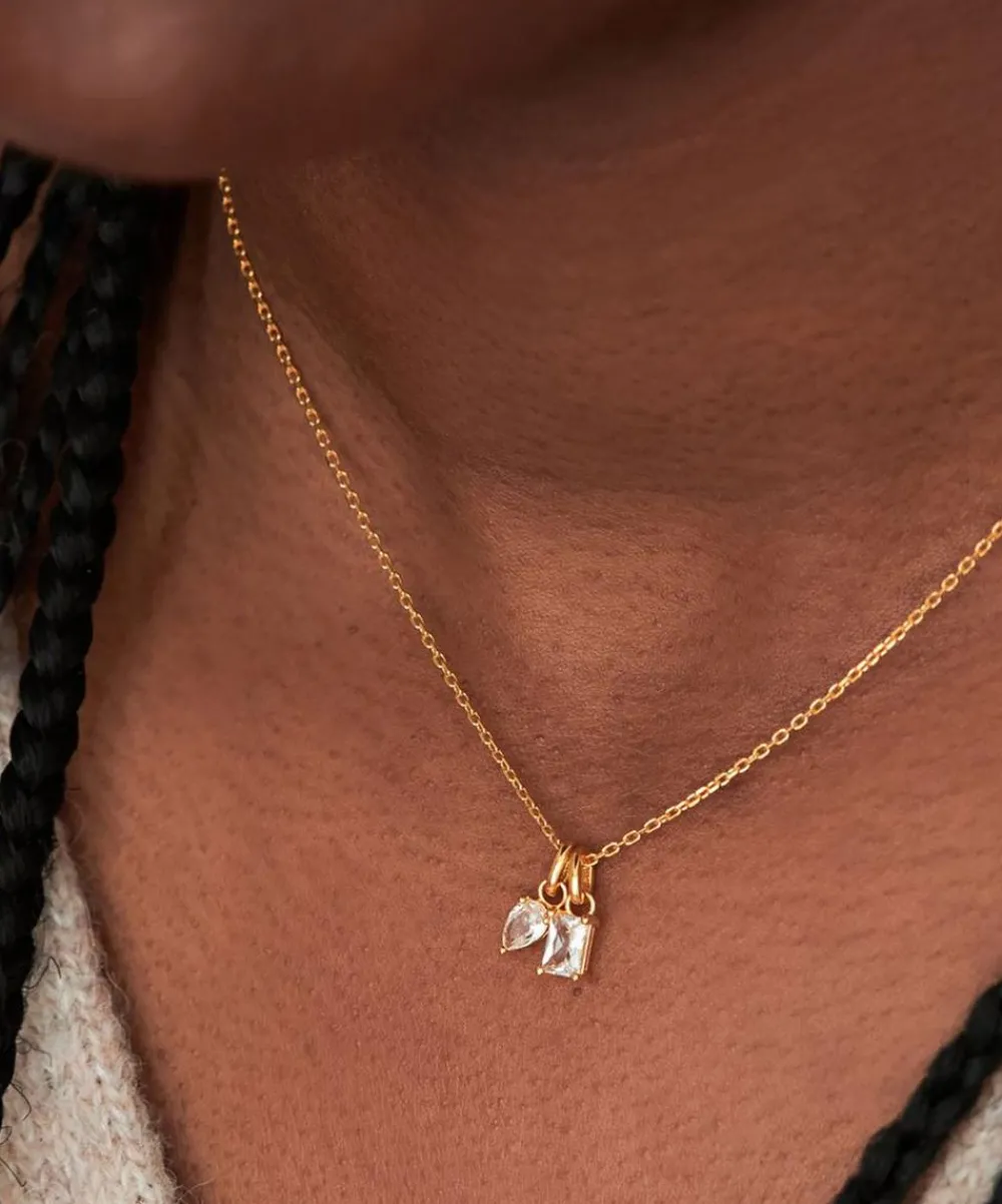 Dinny Hall Necklaces^22ct Gold-Plated Vermeil Silver Gem-Set Duo Pendant Necklace