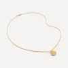 Monica Vinader Necklaces^18ct Gold-Plated Vermeil Silver Lab-Grown Diamond Engravable Pendant Necklace