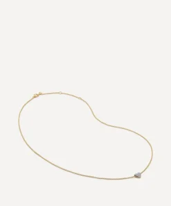 Monica Vinader Necklaces^18ct Gold-Plated Vermeil Silver Diamond Heart Pendant Necklace