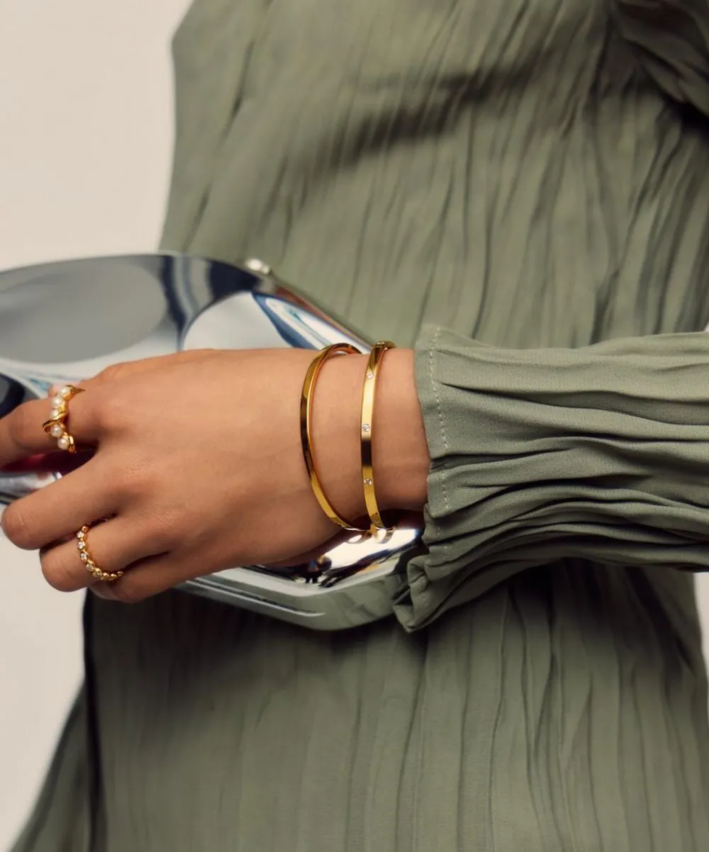 Missoma Bracelets^18ct Gold-Plated Vermeil Silver Interstellar Hinged Bangle Bracelet