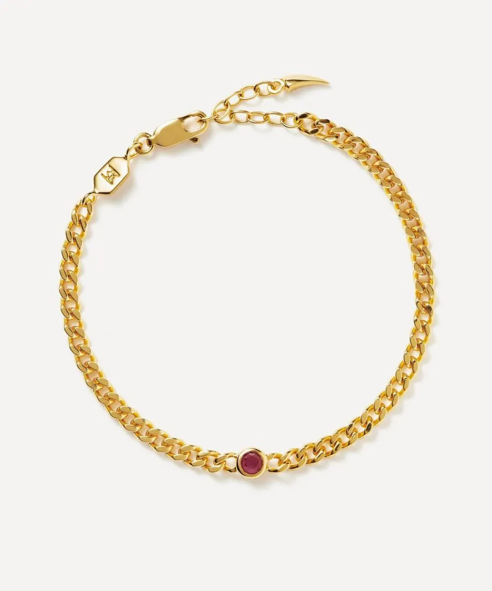 Missoma Bracelets^18ct Gold-Plated Vermeil Silver July Birthstone Chain Bracelet
