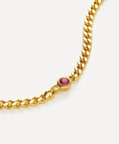 Missoma Bracelets^18ct Gold-Plated Vermeil Silver July Birthstone Chain Bracelet