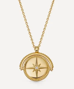 Astley Clarke Necklaces^18ct Gold-Plated Vermeil Silver Celestial Spinner Locket Necklace