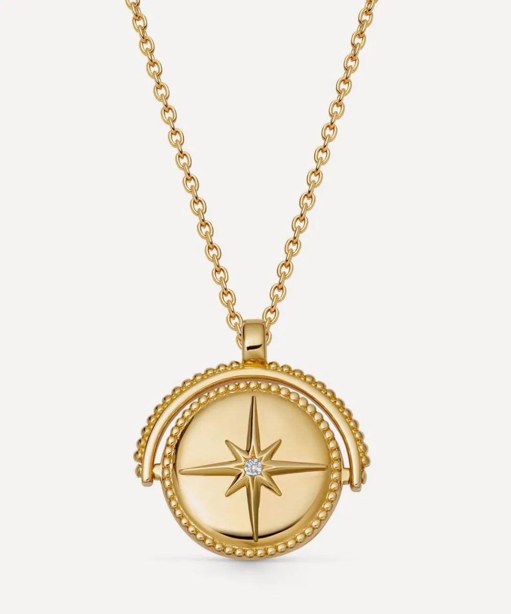 Astley Clarke Necklaces^18ct Gold-Plated Vermeil Silver Celestial Spinner Locket Necklace
