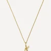 Missoma Necklaces^18ct Gold-Plated Vermeil Silver Curly Molten Mini K Initial Pendant Necklace