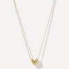 Otiumberg Charms & Pendants^14ct Gold-Plated Vermeil Silver Roscida Heart Pendant Necklace
