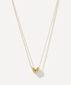 Otiumberg Charms & Pendants^14ct Gold-Plated Vermeil Silver Roscida Heart Pendant Necklace