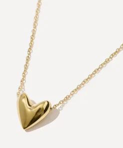 Otiumberg Charms & Pendants^14ct Gold-Plated Vermeil Silver Roscida Heart Pendant Necklace