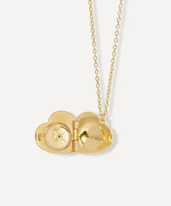 Astley Clarke Necklaces^18ct Gold-Plated Vermeil Silver Mini Heart Locket Necklace