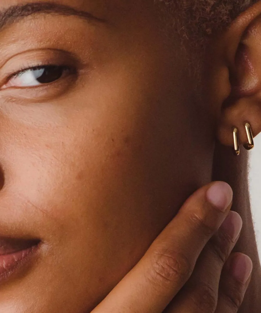 Astley Clarke Earrings^18ct Gold-Plated Vermeil Silver Celestial Small Oblong Huggie Hoop Earrings