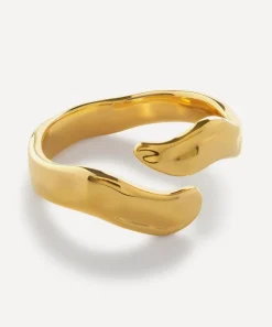 Monica Vinader Rings^18ct Gold-Plated Vermeil Silver Wave Wrap Ring