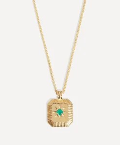 Missoma Necklaces^18ct Gold-Plated Vermeil Silver Engravable May Birthstone Star Ridge Pendant Necklace