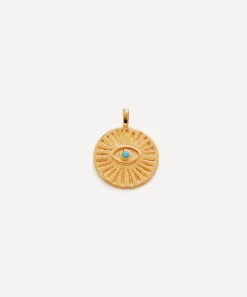 Monica Vinader Charms & Pendants^18ct Gold-Plated Vermeil Silver Talisman Evil Eye Pendant Charm
