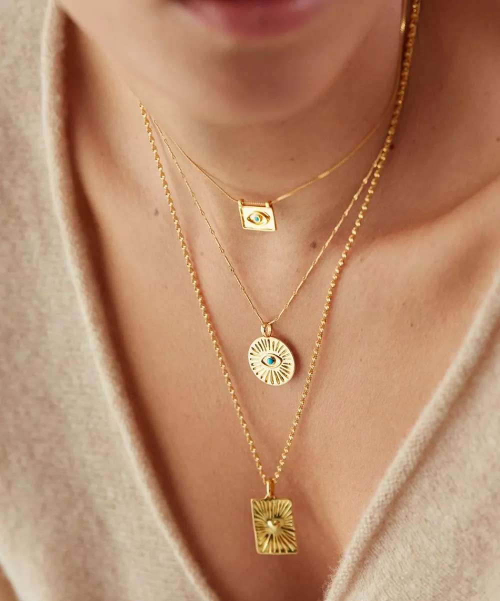 Monica Vinader Charms & Pendants^18ct Gold-Plated Vermeil Silver Talisman Evil Eye Pendant Charm