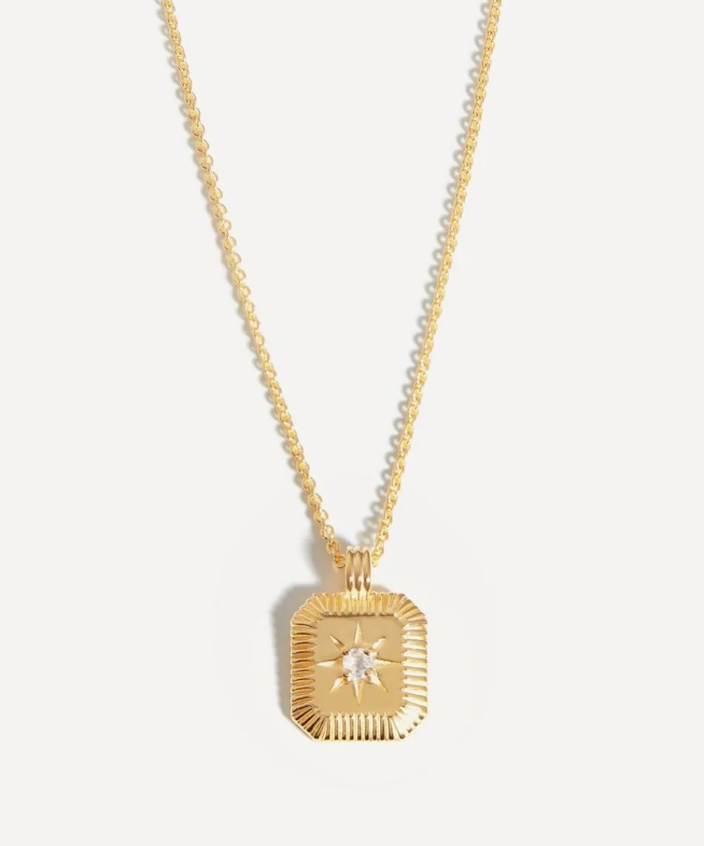 Missoma Necklaces^18ct Gold-Plated Vermeil Silver Engravable June Birthstone Star Ridge Pendant Necklace