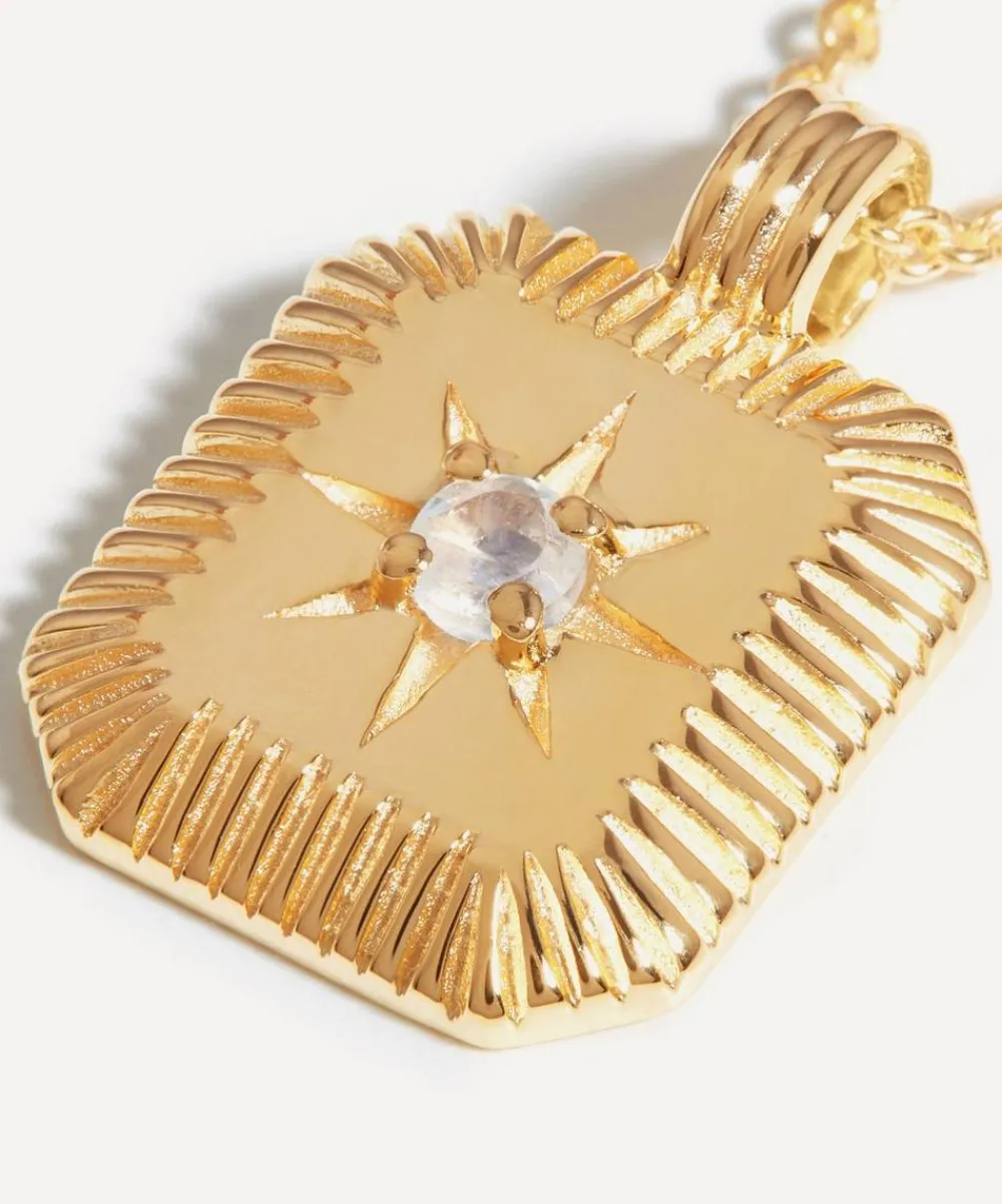 Missoma Necklaces^18ct Gold-Plated Vermeil Silver Engravable June Birthstone Star Ridge Pendant Necklace