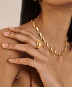 Monica Vinader Rings^18ct Gold-Plated Vermeil Silver Nura Wrap Ring