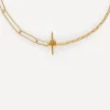 Otiumberg Necklaces^9ct Gold-Plated Vermeil Silver Two Chain Paperclip Necklace