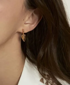 Dinny Hall Earrings^22ct Gold-Plated Vermeil Silver Folded Heart Duo Drop Earrings