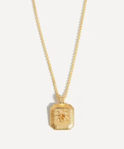 Missoma Necklaces^18ct Gold-Plated Vermeil Silver Engravable November Birthstone Star Ridge Pendant Necklace