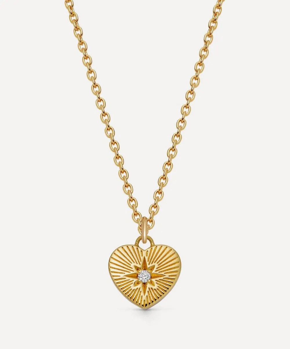 Astley Clarke Necklaces^18ct Gold-Plated Vermeil Silver Biography Heart Pendant Necklace