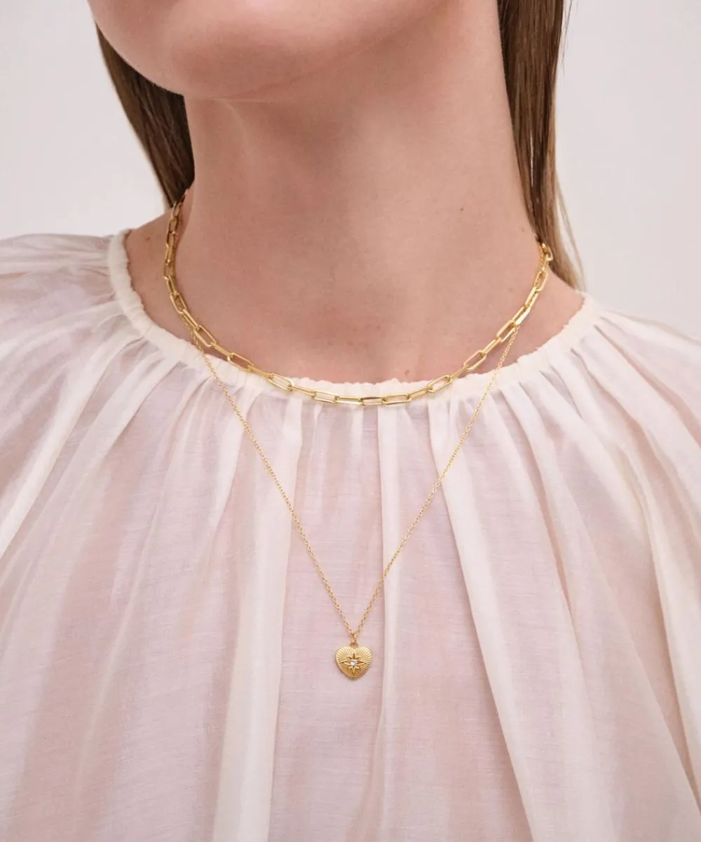 Astley Clarke Necklaces^18ct Gold-Plated Vermeil Silver Biography Heart Pendant Necklace