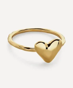 Monica Vinader Rings^18ct Gold-Plated Vermeil Silver Heart Stacking Ring