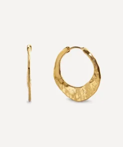 Monica Vinader Earrings^18ct Gold-Plated Vermeil Silver Capri Medium Hoop Earrings