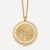 Astley Clarke Necklaces^18ct Gold-Plated Vermeil Silver Celestial Compass Locket Necklace