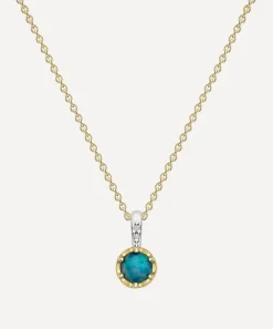 Dinny Hall Necklaces^22ct Gold-Plated Vermeil Silver October Opal Birthstone Pendant Necklace