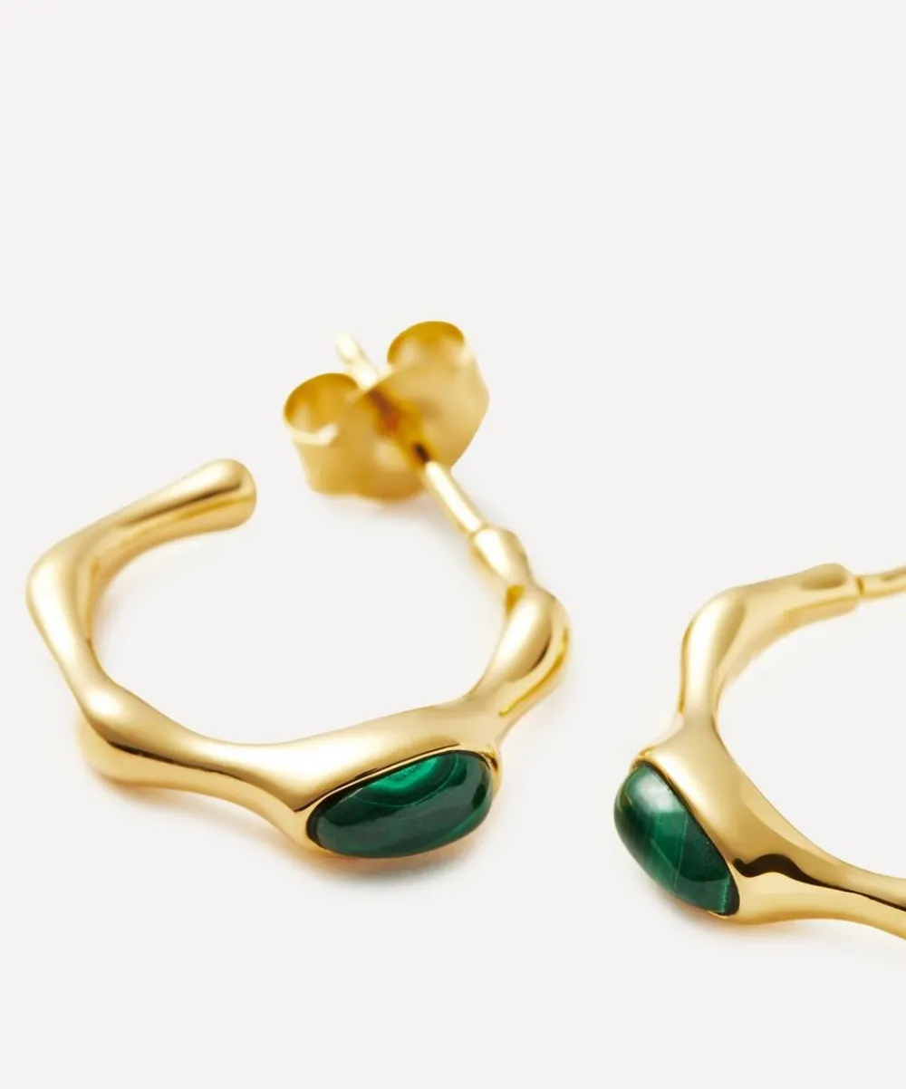 Missoma Earrings^18ct Gold-Plated Vermeil Silver Magma Gemstone Small Hoop Earrings