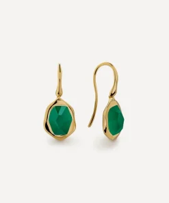 Monica Vinader Earrings^18ct Gold-Plated Vermeil Silver Odyssey Gemstone Wire Drop Earrings