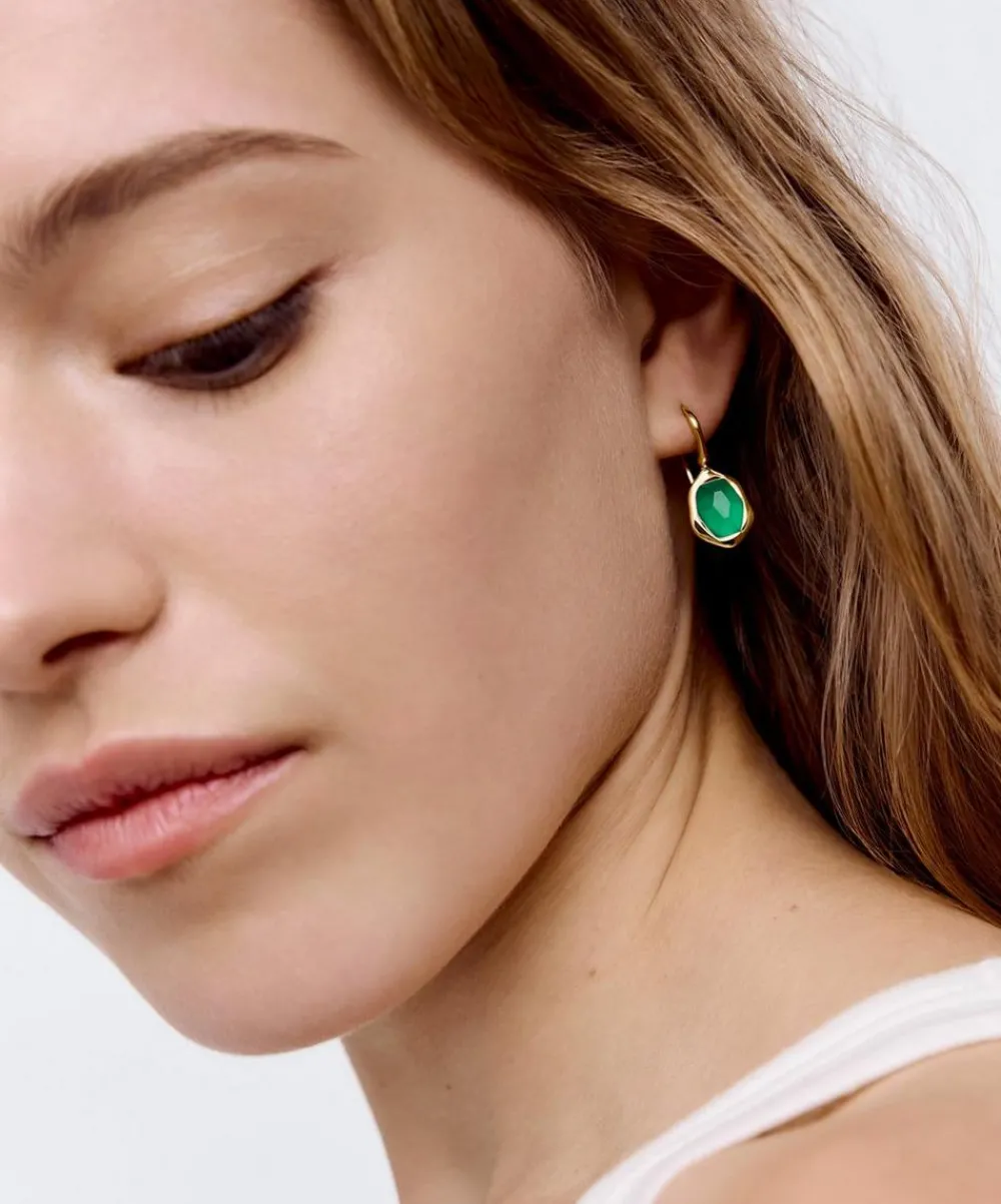 Monica Vinader Earrings^18ct Gold-Plated Vermeil Silver Odyssey Gemstone Wire Drop Earrings