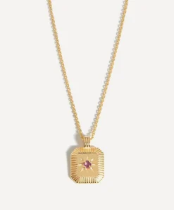 Missoma Necklaces^18ct Gold-Plated Vermeil Silver Engravable October Birthstone Star Ridge Pendant Necklace