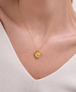 Astley Clarke Necklaces^18ct Gold-Plated Vermeil Silver Celestial Sunrise Spinner Locket Necklace