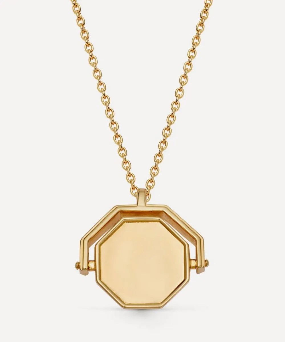 Astley Clarke Necklaces^18ct Gold-Plated Vermeil Silver Celestial Sunrise Spinner Locket Necklace