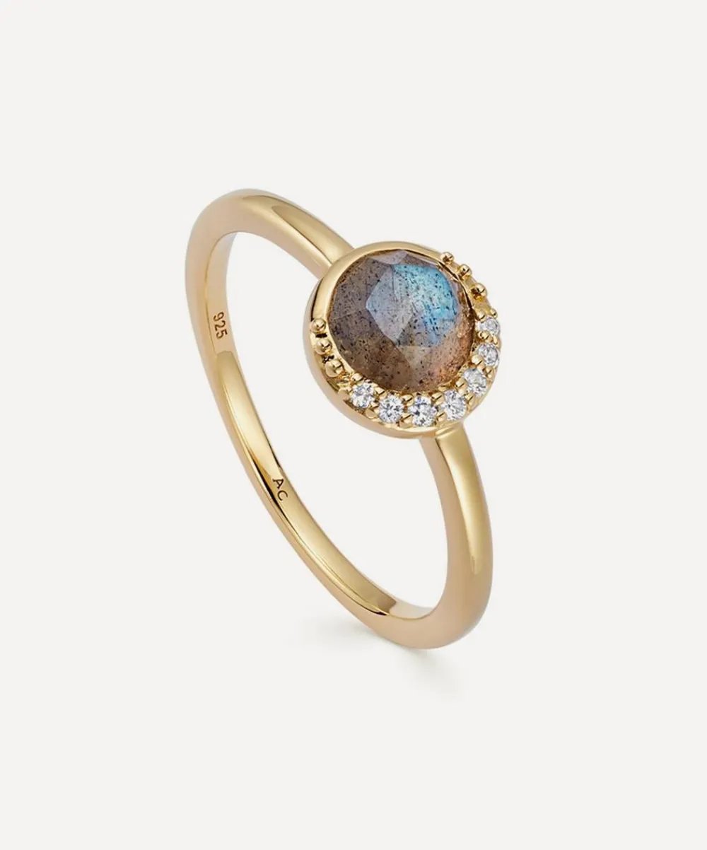 Astley Clarke Rings^18ct Gold-Plated Vermeil Silver Luna Labradorite Ring