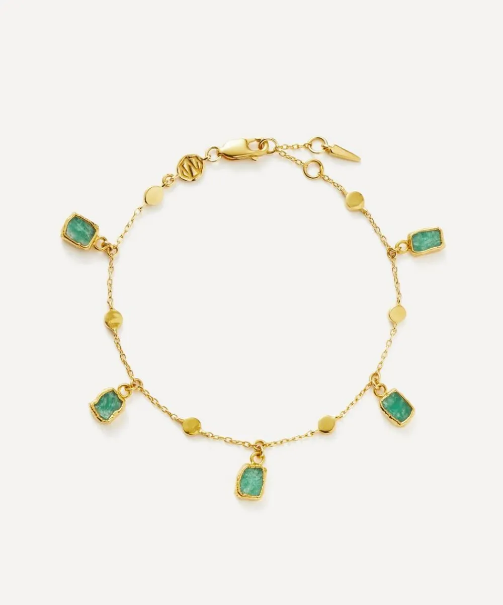Missoma Bracelets^18ct Gold-Plated Vermeil Silver Lena Amazonite Charm Bracelet