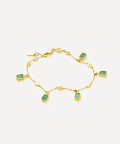 Missoma Bracelets^18ct Gold-Plated Vermeil Silver Lena Amazonite Charm Bracelet
