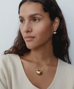 Otiumberg Necklaces^14ct Gold-Plated Vermeil Silver Pebble Pendant Necklace