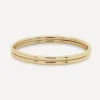 SHASHI Bracelets^14ct Gold-Plated Vermeil Silver Bangle Bracelet Set of 2