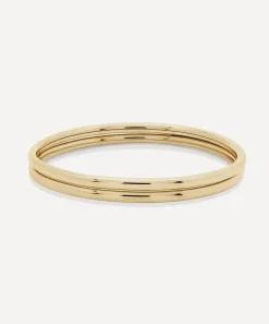SHASHI Bracelets^14ct Gold-Plated Vermeil Silver Bangle Bracelet Set of 2