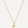 Missoma Necklaces^18ct Gold-Plated Vermeil Silver Curly Molten Mini J Initial Pendant Necklace