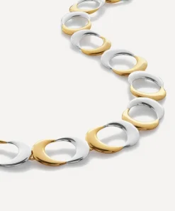 Monica Vinader Necklaces^18ct Gold-Plated Vermeil Silver Two-Tone Kissing Moon Collar Necklace