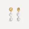 Monica Vinader Earrings^18ct Gold-Plated Vermeil Silver Capri Multi Pearl Drop Earrings