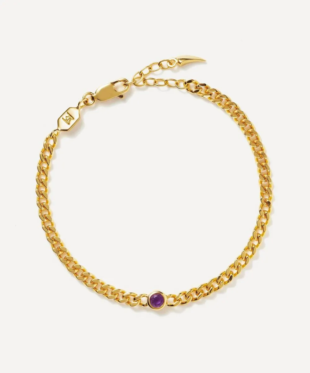 Missoma Bracelets^18ct Gold-Plated Vermeil Silver February Birthstone Chain Bracelet