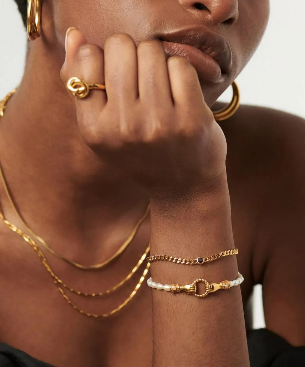 Missoma Bracelets^18ct Gold-Plated Vermeil Silver February Birthstone Chain Bracelet