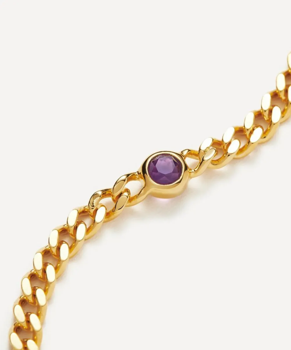 Missoma Bracelets^18ct Gold-Plated Vermeil Silver February Birthstone Chain Bracelet