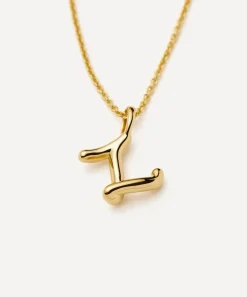 Missoma Necklaces^18ct Gold-Plated Vermeil Silver Curly Molten Mini Z Initial Pendant Necklace
