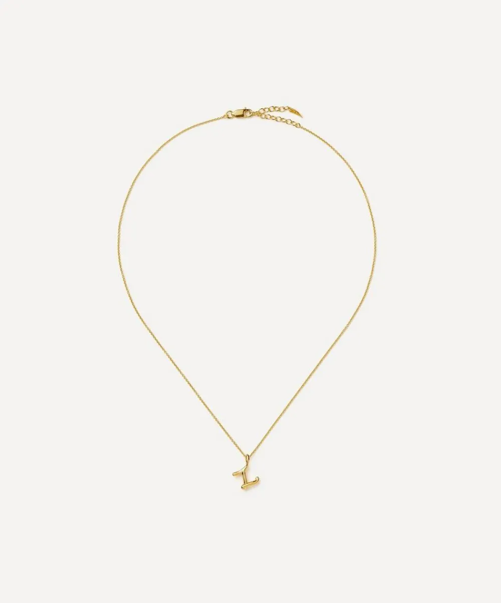 Missoma Necklaces^18ct Gold-Plated Vermeil Silver Curly Molten Mini Z Initial Pendant Necklace